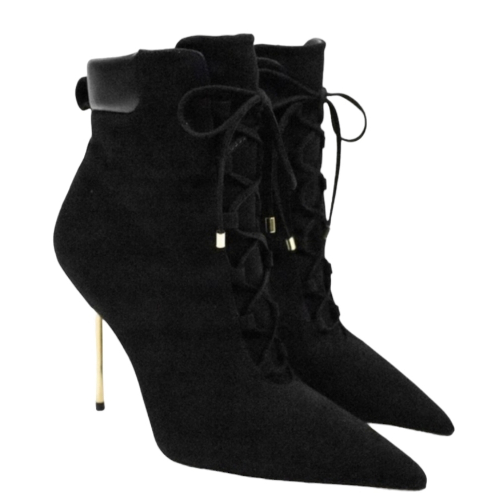 Black Suede stiletto boot